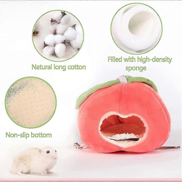 Small Winter House for Hamster, Rat, Guinea Pig, Hedgehog, Squirrel with Removable Cushion