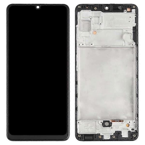 Til Samsung Galaxy M32 (Global Version) 4G M325 Grade C LCD-skærm og Digitizer-samling + Ramme Pa