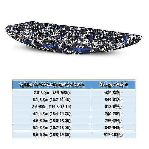 Universal Kayak Canoe Boat Cover Waterproof Dustproof Storage Cover Protective Shield 3.1-3.5 Meters