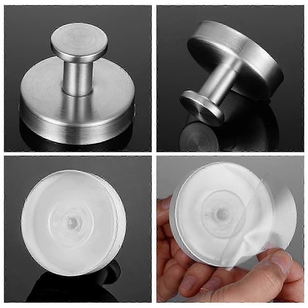 Imukuppikoukut seinälle ruostumaton teräs, poraamaton, vedenpitävä Silver 2 Pieces