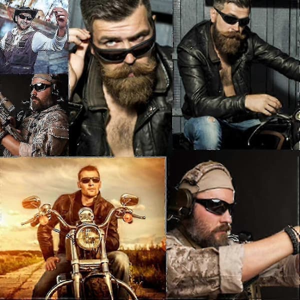 Supermustat aurinkolasit | Biker-tyyli | Kietoutuva kehys (LGL)