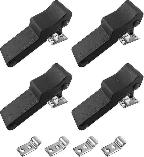 4-pack flexibla gummilås svarta mjuka förvaringslås med dold hållare