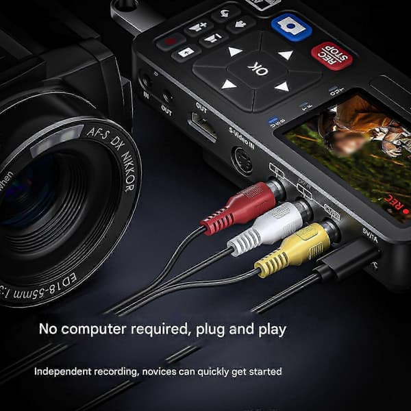 VHS til digital omformer Video til digital opptaker med fjernkontroll RCA til HDMI New3H 2025