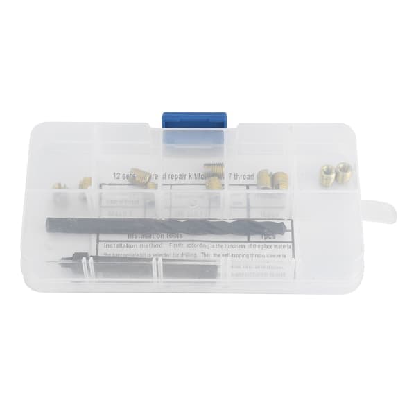[13]12pcs M4x0.7 Thread Repair Kit Self-Tapping Thread Insert Thread Drill Bit Installation Tool