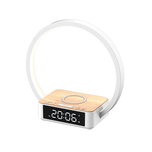 [13R] LED Bedside Lamp with Charging Function, Desk Lamp Wake-up Light Alarm Clock Touch Control Dimmable