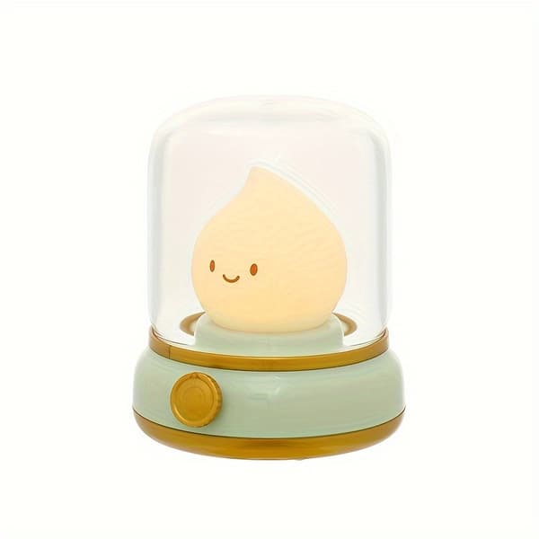 USB Rechargeable LED Night Light with Timer - Cute Retro Kerosene Lamp Design, Perfect for Bedroom Atmosphere