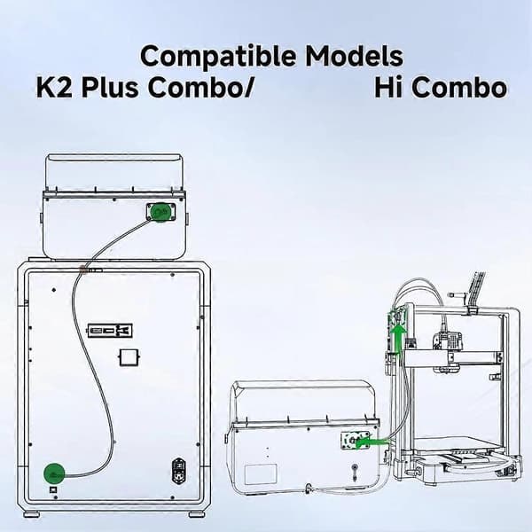 Til Creality Cfs Kabel 100cm 485 Forlængerkabel Tilslut K2 Plus/K2/K2 Pro/K1c/K1 Se/K1 Max til Cfs Filament System Black