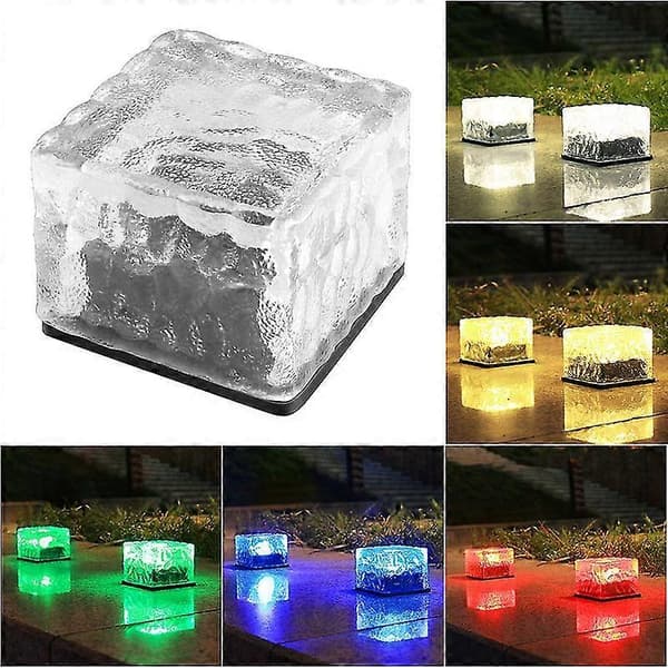 LED-solcellelamper i frostet glas til udendørs landskabsbelysning [XH]