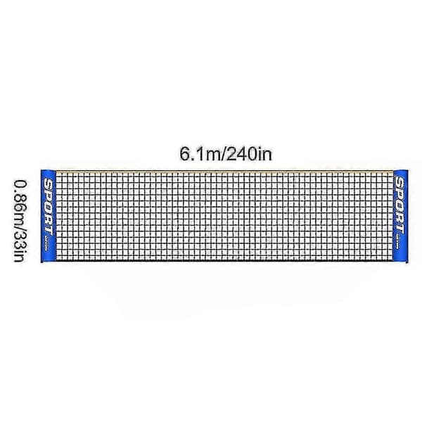 Bærbart foldbart simpelt 3m 4m 5m 6m tennisnet badmintonnet 6.1M