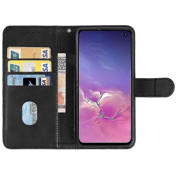 Kompatibel med Samsung Galaxy S10e läderfodral Black