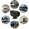 13-pin til 7-pin adapter for tilhengere, 13-pin plugg for bil, traktor, campingvogn og sykkelstativ