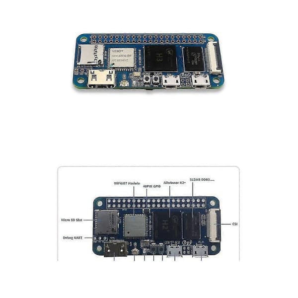 Banana Pi M2 Zero Allwinner H2+/h3 -core -a7 512mb Ddr 3 Sdra Wifi Bt Uart Samme Størrelse Som Zero 2 W-dt