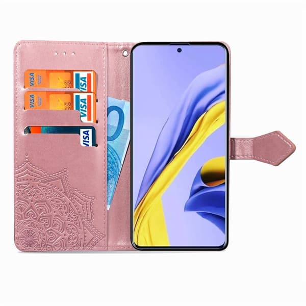 Samsung Galaxy A51 - Mandala Wallet Case - Rose Gold blue blue Samsung A54 5G