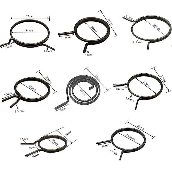 Door Handle Springs 5 pcs. Black, Durable FW-MSDNH