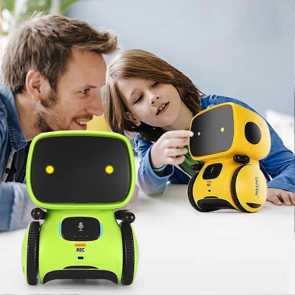 Robotleketøy for gutter og jenter Smarte snakkende roboter Intelligent partner og lærer Bursdagsgaver til gutter 3+ år Yellow