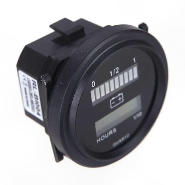 LED-batteristatusindikator med timräknare för 12V-72V-system Black