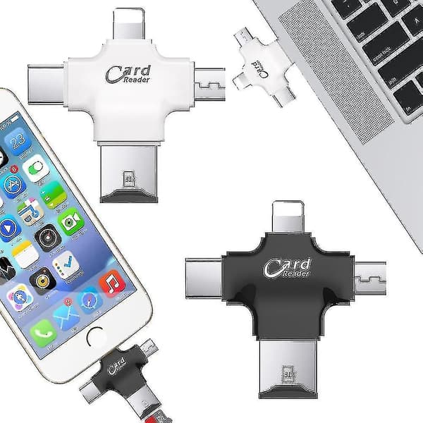 Micro SD/TF Hukommelseskortlæser OTG-adapter, SD-kortadapter, TF-kortlæser