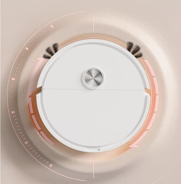 [13]Rechargeable Mini Robot Vacuum Cleaner with Mop, Compact Floor Cleaning Machine White