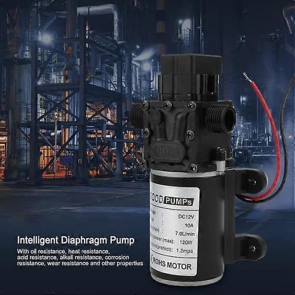 DC Membranpump Högtrycks Intelligent Membranpump FL3216 DC12V 120W 7L/min 10mm Rakt Vattenutlopp