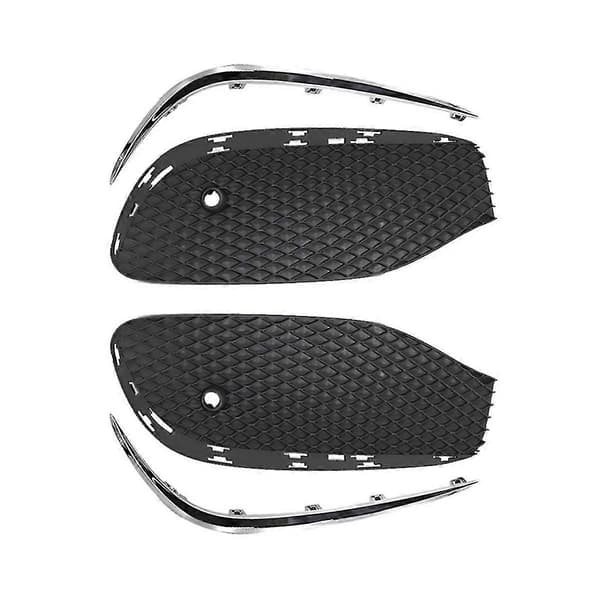Bil Front Bumper Tåkelys Grill Tåkelysdeksel Med Kromlist For E-Klasse W213 2016-2020