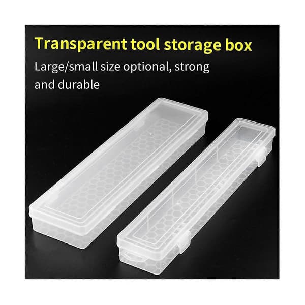 2st Efterbehandlingslåda Elektrisk lödkolv Förvaringslåda Transparent Plastdelar Låda Hårdvaruverktyg