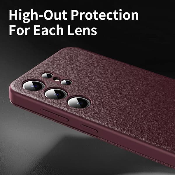 Samsung Galaxy S26 Ultra Cover Læder Smart View - Vinrød