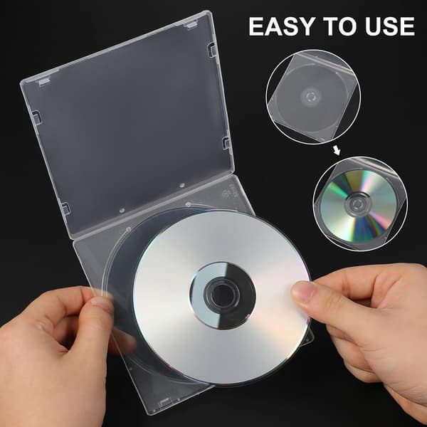 20 stk. enkelt CD DVD-etui Box Design Plastmateriale Støvtæt Rulle til Hjemmeopbevaring