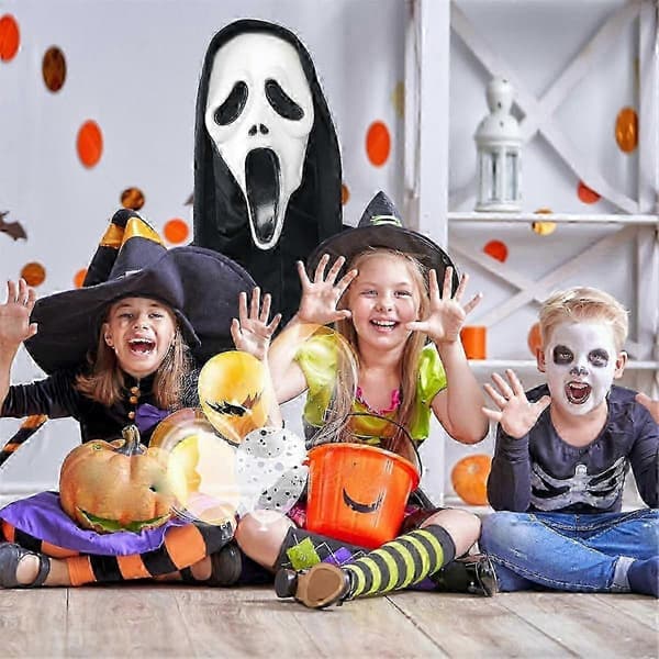 Scary Halloween Ghost Mask for Adults - Spooky Role-Playing Costume Accessory