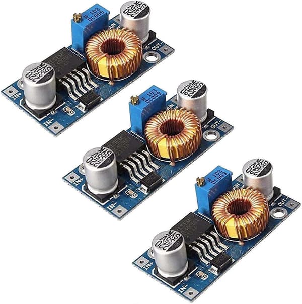 3 stk. DC-DC 5A 5-32V til 0,8-24V Step-Down Regulator Modul 12V/24V/32V til