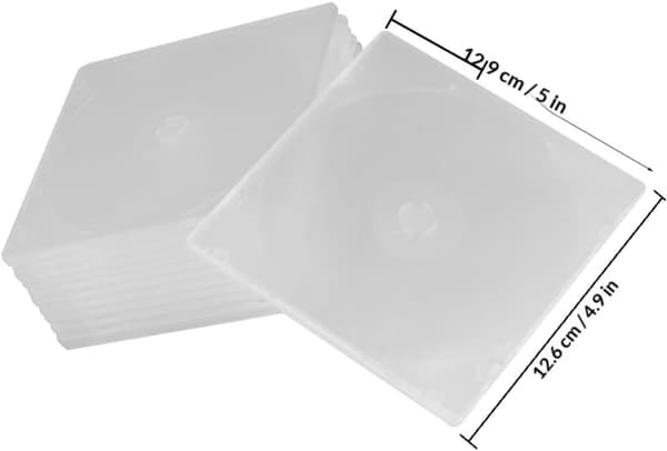 20 stk. enkelt CD DVD-etui Box Design Plastmateriale Støvtæt Rulle til Hjemmeopbevaring