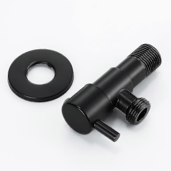 Leak-proof 304 Stainless Steel Shut-off Valve for Bathroom, Cold/Hot Water Black [DB]