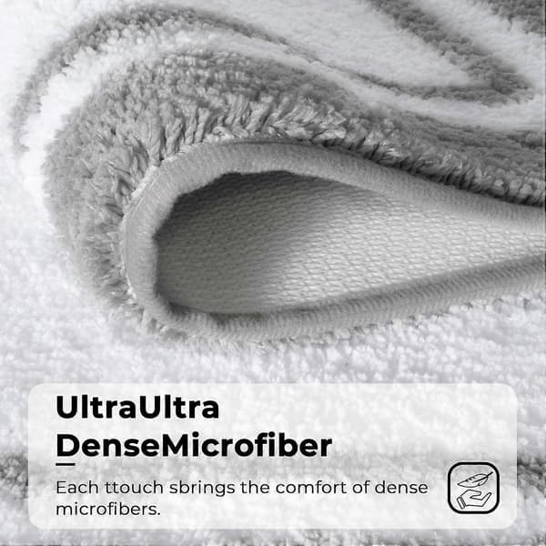 Mikrofiber badeværelsestæpper skridsikre vaskbare, vandabsorberende badeværelsesmåtter til badekar skridsikre
