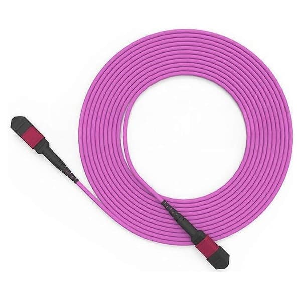 MPO Fiberoptisk Patchkabel OM4 1M 12 Kerne Fiberoptisk Kabel Hun til Hun MPO-MPO Multimode Optisk Fiberkabel