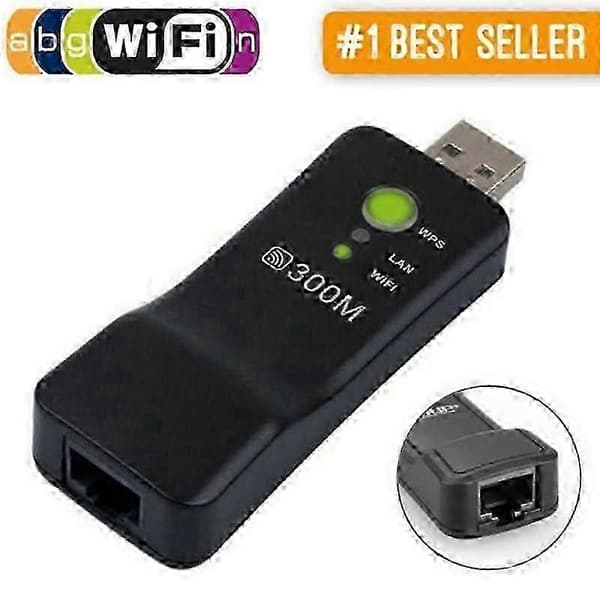 Smart TV til UWA-BR100 Wifi trådløs USB LAN-adapter Wifi Repeater Black 1 Pcs