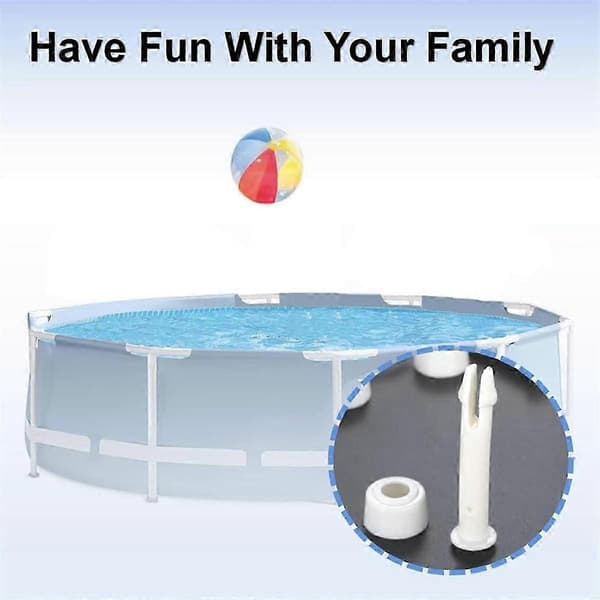 36 stk. plastik pool samlestifter og pool gummipakninger til 13-24 tommer 28270-28272 pools udskiftning P White