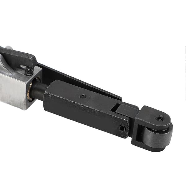 10 mm stålbandslipdyna för vinkelslip, modifierad sandbältesmaskinadapter för polering, slipning och efterbehandling