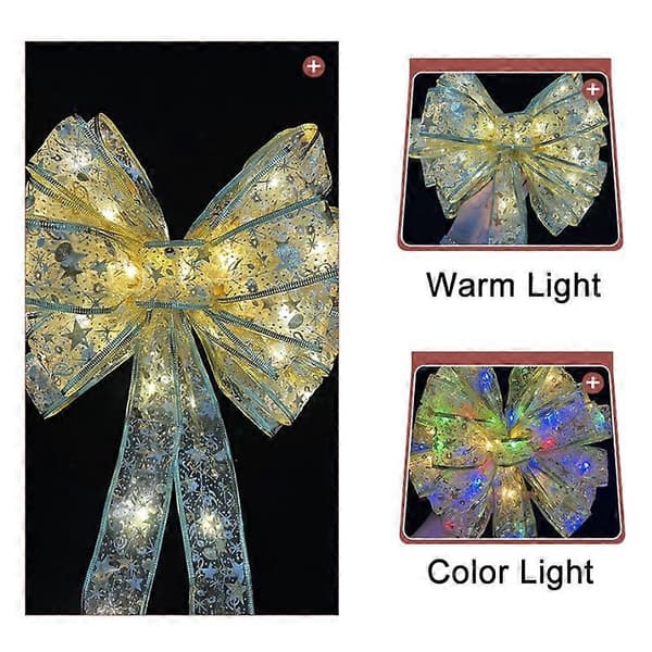 Jul LED bronserad ljusslinga 10m Gold Red Color Light