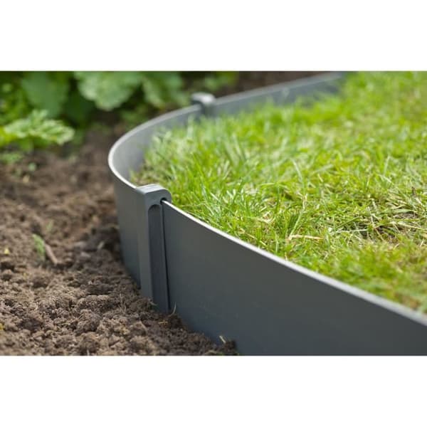 Stakes for garden borders - NATURE - Grey polypropylene anchors - Pack of 10 grå