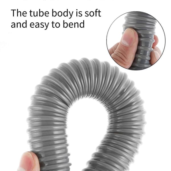 Fleksibel 70 cm/100 cm lang PVC afløbsslange, forlænget afløbsrør til badeværelsesvask og køkkenvaskinstallation 80cm