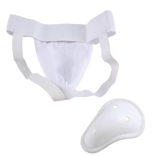 3X Men Groin Protector Boxing Kickboxing Muay Vent Adjustable Karate Fighting Training S White