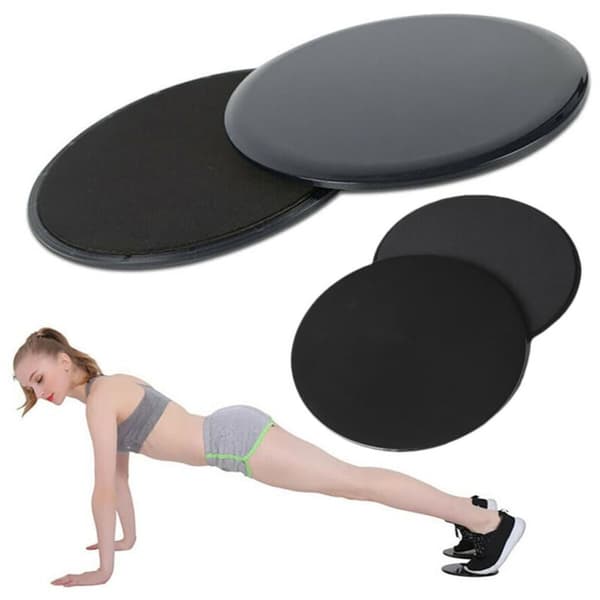 2-pack Fitness Träning Core Gliding Plates Gym Core Gliding Disc Bodengleiter KLB