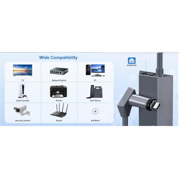 Starlink Ethernet Adapter Compatible with Starlink Actuated Gen 2 Wired External Network