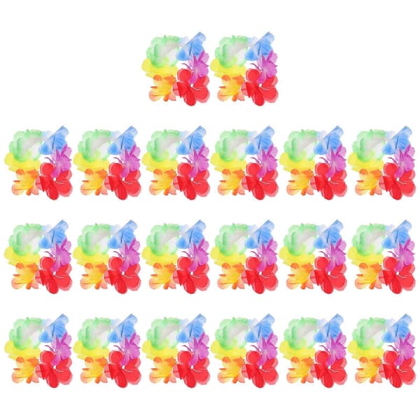 Fargerike hawaiiske håndleddsstropper, elastiske håndringer for strandfester, kostymearrangementer, reisefotografering og luau-tilbehør Multi 9.00X6.00X5.00CM