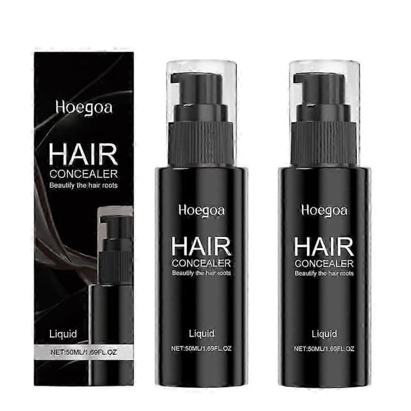 Hårconcealer för män Vattentät Svart Skallighetskorrigerande kräm Hårfästesskugga Rotutjämning Hårconcealer 2pcs