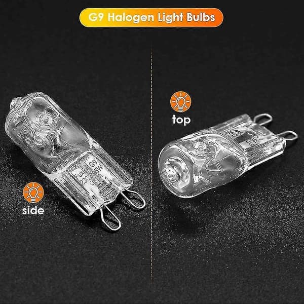 20 pcs G9 Halogen Bulbs, 40W Clear Halogen Dimmable, Warm White 2800k for Chandeliers, Pendant Lights, l