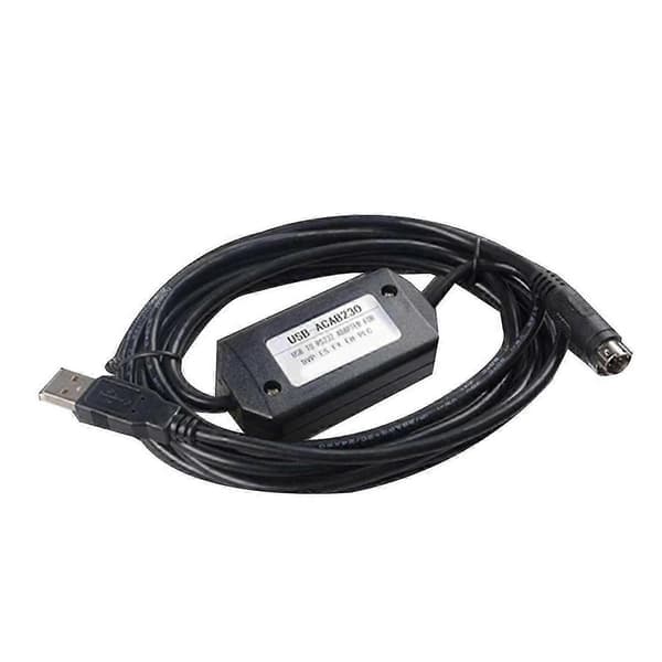USBACAB230 til PLC-programmeringskabel EX ES EH EN-seriens kabel USB-ACAB230 PLC USB2.0 til RS232-adapter sort