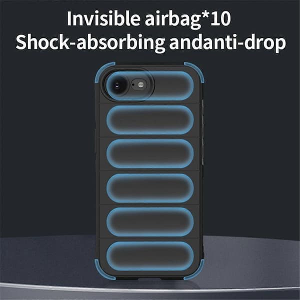 For iPhone 16e Deksel Anti-fall Myk TPU Robust Telefon Bakdeksel - Multicolor Light Grey