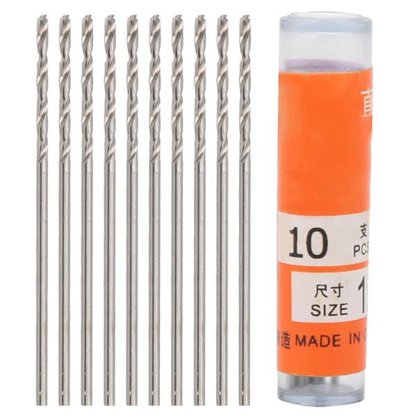 1,0 mm HSS spiralbor med lige skaft til perleboring