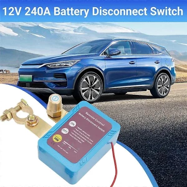 12V 240A Remote Switch Compatible with Battery Disconnect, Automatic Power Cut-off Switch Car Truck Boat Remote Control-FA-