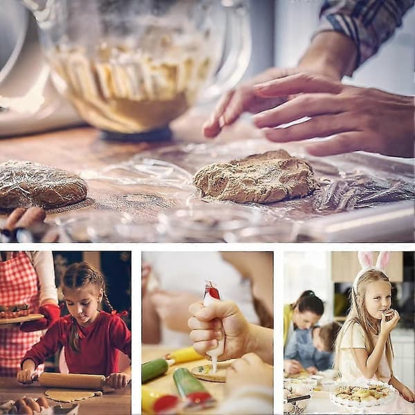 Småkageudstikker påske 8 stk - Mini Linzer rustfrit stål kiks bageudstikkere